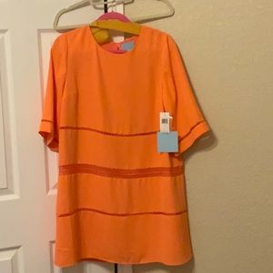 Salmon shift dress
